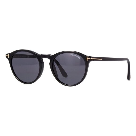 A1772Z New TOM FORD Aurele Black Round FT0904/S 01A Sunglasses Women - Picture 1 of 4